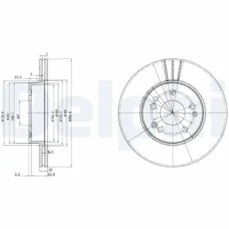 Тормозной диск DELPHI BG2677