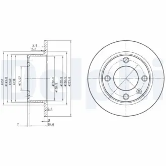 Тормозной диск DELPHI BG2691