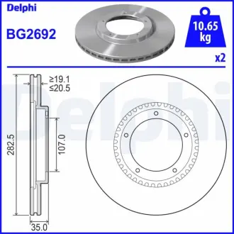 Тормозной диск DELPHI BG2692