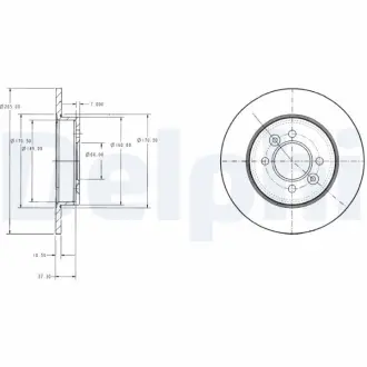 Тормозной диск DELPHI BG2694