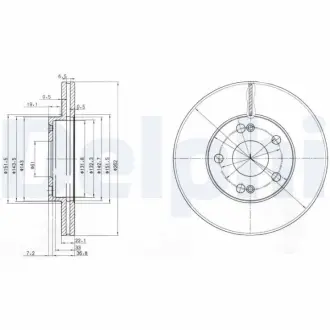 Тормозной диск DELPHI BG2695