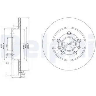 Тормозной диск DELPHI BG2696