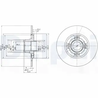 Тормозной диск DELPHI BG2702