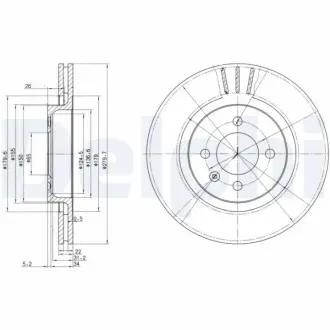 Тормозной диск DELPHI BG2712