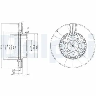 Тормозной диск DELPHI BG2719