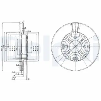 Тормозной диск DELPHI BG2720