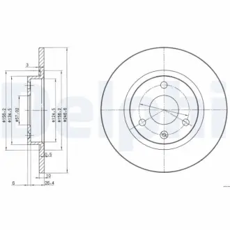 Тормозной диск DELPHI BG2724