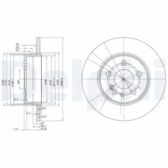 Тормозной диск DELPHI BG2738