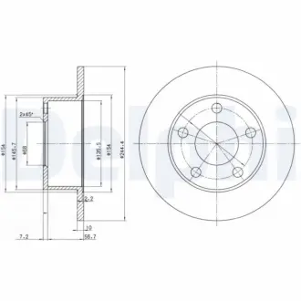 Тормозной диск DELPHI BG2746C