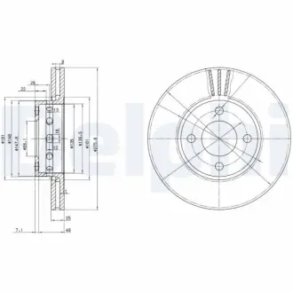 Тормозной диск DELPHI BG2748