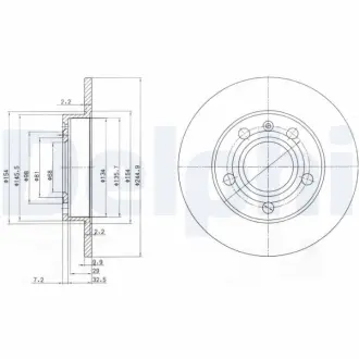 Тормозной диск DELPHI BG2753