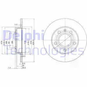 Тормозной диск DELPHI BG2753C