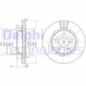 Тормозной диск DELPHI BG2767
