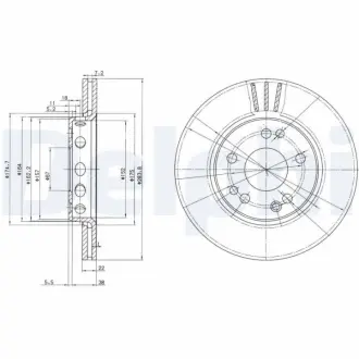 Тормозной диск DELPHI BG2771