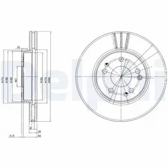Тормозной диск DELPHI BG2772