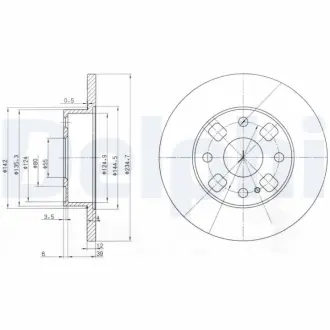 Тормозной диск DELPHI BG2778