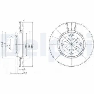 Тормозной диск DELPHI BG2780