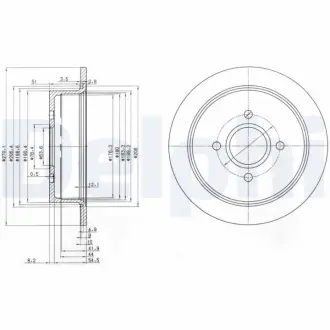 Тормозной диск DELPHI BG2781