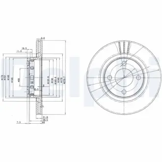 Тормозной диск DELPHI BG2784