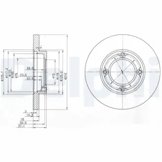 Тормозной диск DELPHI BG2797