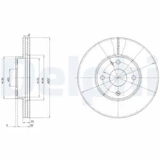 Тормозной диск DELPHI BG2804