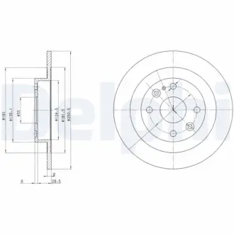 Тормозной диск DELPHI BG2805C