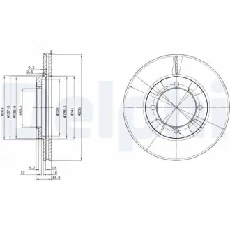Тормозной диск DELPHI BG2808
