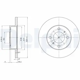 Тормозной диск DELPHI BG2809