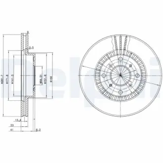 Тормозной диск DELPHI BG2815