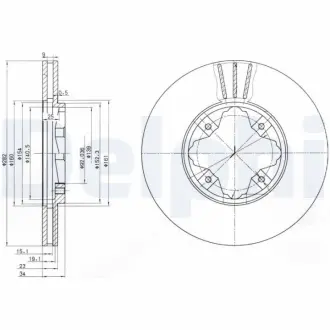Тормозной диск DELPHI BG2816
