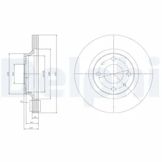 Тормозной диск DELPHI BG2825