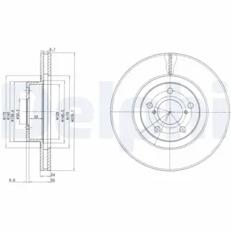 Тормозной диск DELPHI BG2827