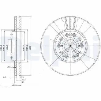 Тормозной диск DELPHI BG2829