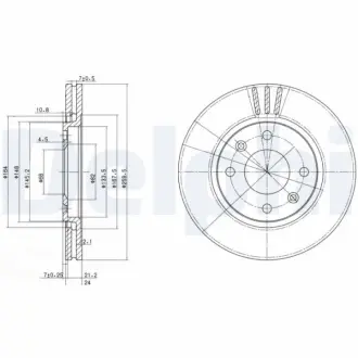 Тормозной диск DELPHI BG2871