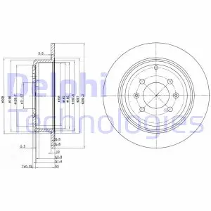 Тормозной диск DELPHI BG2873