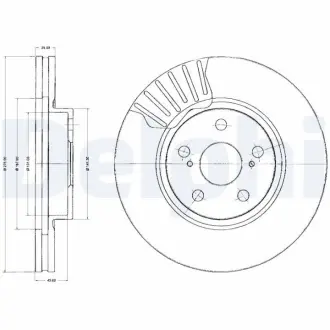 Тормозной диск DELPHI BG2887