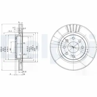 Тормозной диск DELPHI BG2899