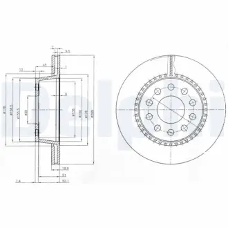 Тормозной диск DELPHI BG3029