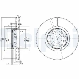Тормозной диск DELPHI BG3033