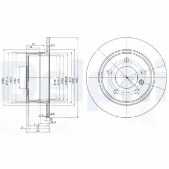 Тормозной диск DELPHI BG3040