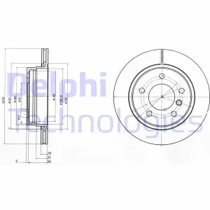 Гальмівний диск DELPHI BG3041C