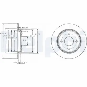 Тормозной диск DELPHI BG3054