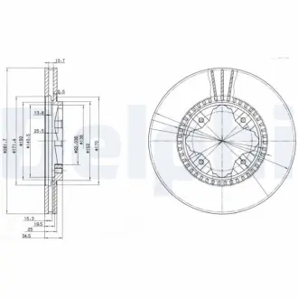Тормозной диск DELPHI BG3063