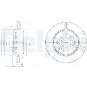Тормозной диск DELPHI BG3074