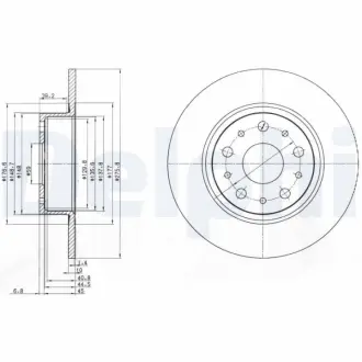 Тормозной диск DELPHI BG3076