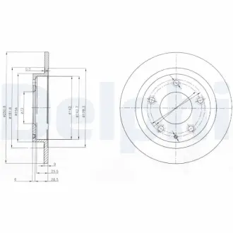 Тормозной диск DELPHI BG3084