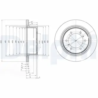 Тормозной диск DELPHI BG3105