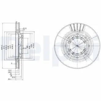Тормозной диск DELPHI BG3115