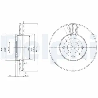 Тормозной диск DELPHI BG3124