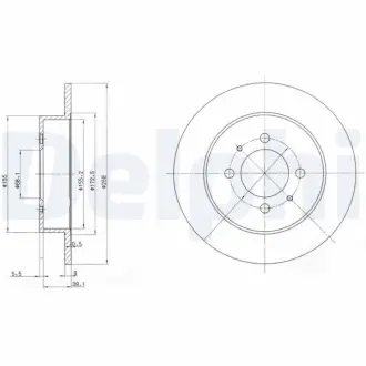 Тормозной диск DELPHI BG3125
